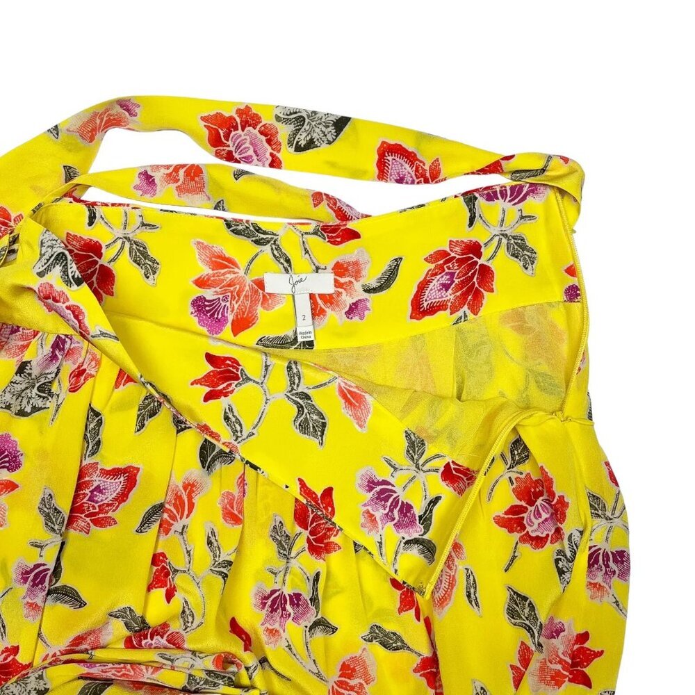 Joie Floral Print Midi Hi Lo Ruffle Skirt Womens XS / 2 - Picture 10 of 12